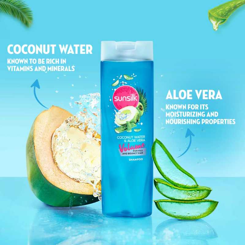 Sunsilk Coconut Water & Aloe Vera Volume Hair Shampoo,195 ml